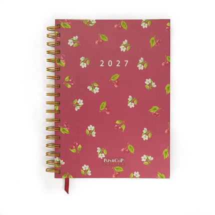 Paperclip Bureau Agenda Cherries Pattern 2027 – Paperclip