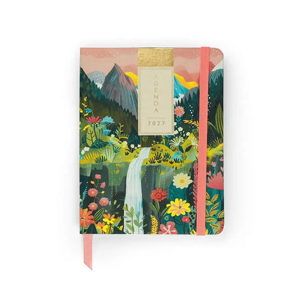 Paperclip Pocket Agenda Landscape with Waterfall Orange Sky A6 – Paperclip