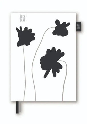 Pepa Lani Pepa Lani Agenda 2026-2027 Black & White Poppy Flower