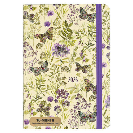 Peter Pauper Amethyst Butterflies 16 Maanden Agenda 2026