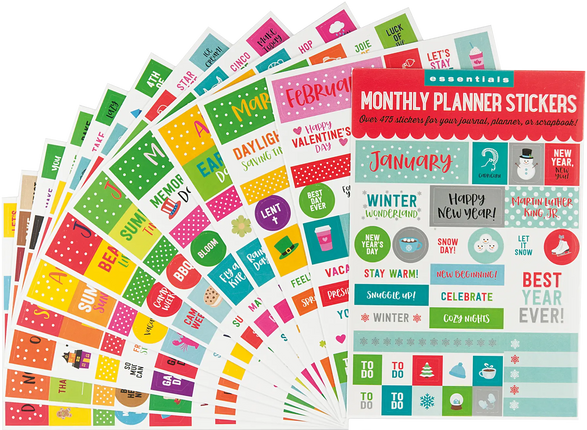 Peter Pauper Essentials Month By Month Planner Stickers