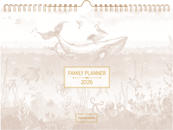 Pimpelmees Pimpelmees Family Planner 2026 Warm Nude
