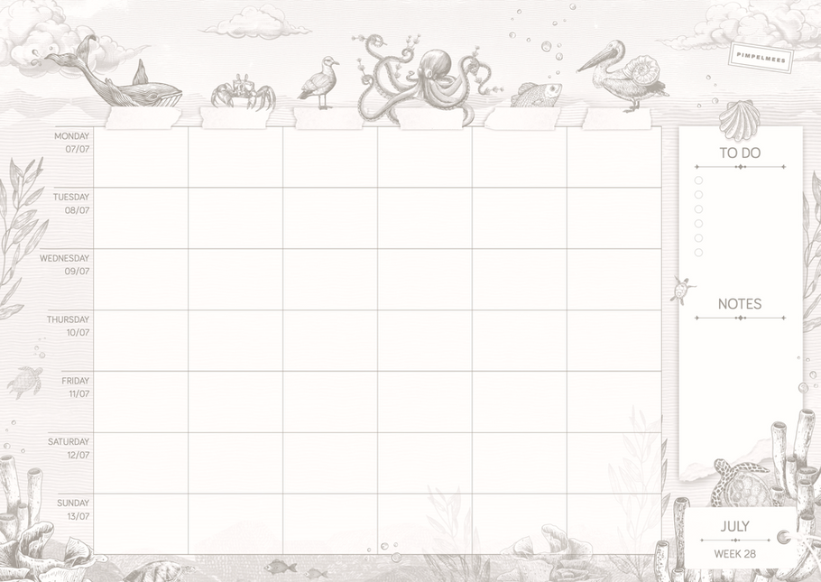 Pimpelmees Pimpelmees Family Planner 2026 Warm Nude
