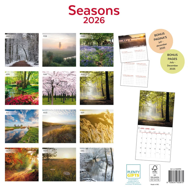 Plenty Gifts Seizoenen Kalender 2026
