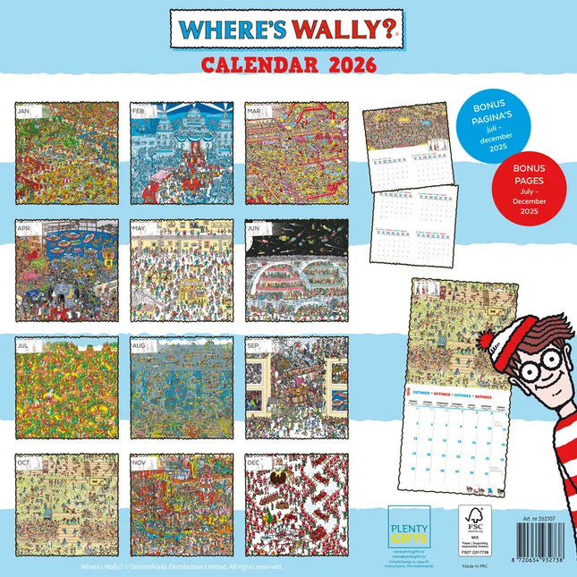Plenty Gifts Where's Wally Kalender 2026