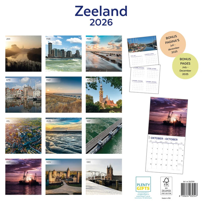 Plenty Gifts Zeeland Kalender 2026