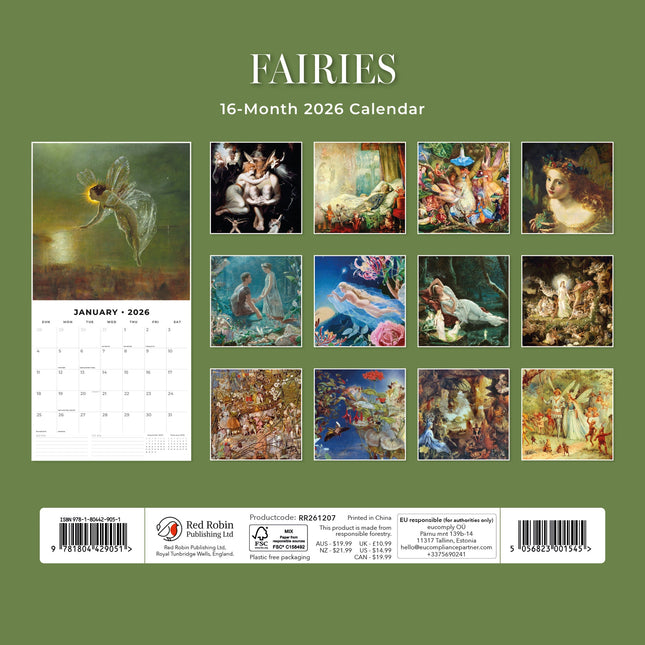 Red Robin Fairies Kalender 2026