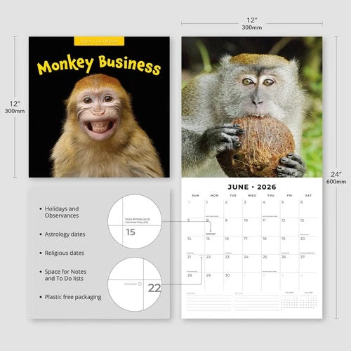 Red Robin Monkey Business Kalender 2026