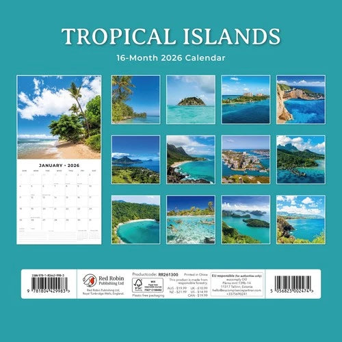 Red Robin Tropical Islands Kalender 2026