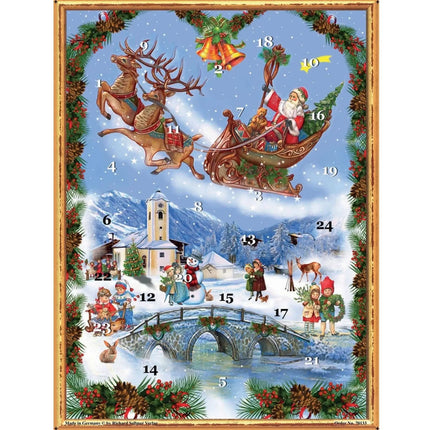 Sellmer Adventskalender Kerstman in de Slee