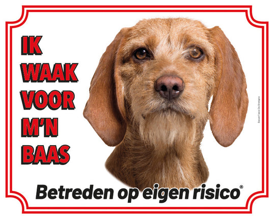 Stickerkoning Basset Fauve de Bretange Waakbord