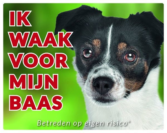 Stickerkoning Boerenfox Waakbord - Ik waak voor mijn baas