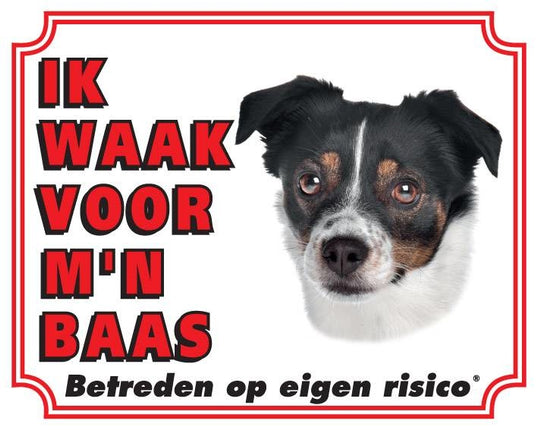 Stickerkoning Boerenfox Waakbord - Ik waak voor mijn baas