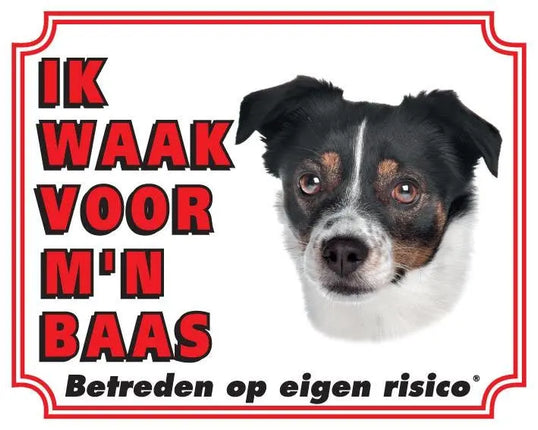 Stickerkoning Boerenfox Waakbord - Ik waak voor mijn baas