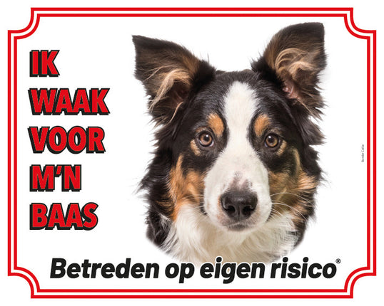 Stickerkoning Border Collie Waakbord