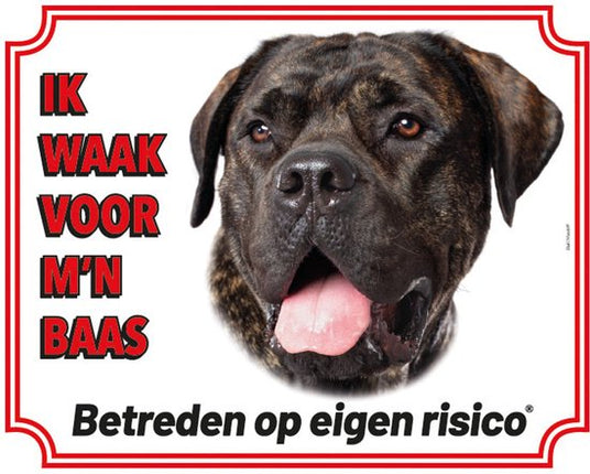 Stickerkoning Bullmastiff Waakbord