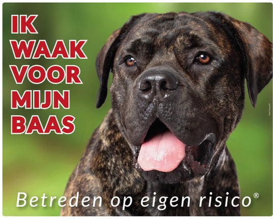 Stickerkoning Bullmastiff Waakbord