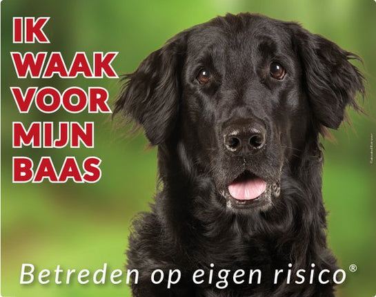 Stickerkoning Flatcoated Retriever Waakbord