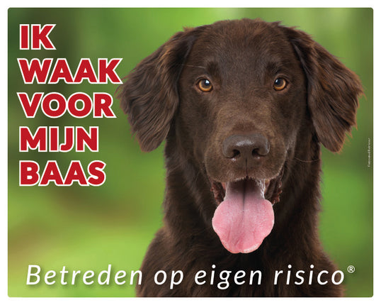 Stickerkoning Flatcoated Retriever Waakbord