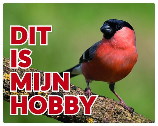 Stickerkoning Goudvink Waakbord Man - Dit is mijn hobby