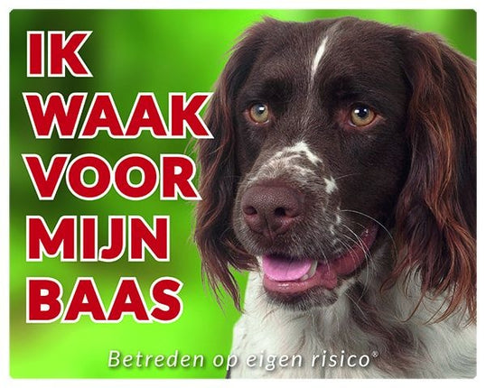 Stickerkoning Heidewachtel Waakbord - Ik waak voor mijn baas