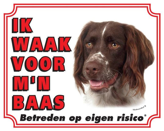 Stickerkoning Heidewachtel Waakbord - Ik waak voor mijn baas