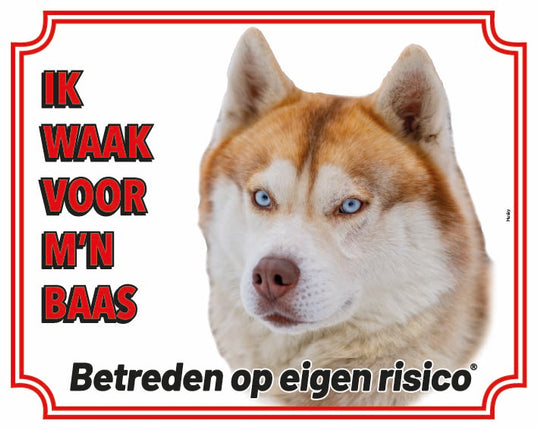 Stickerkoning Husky Waakbord