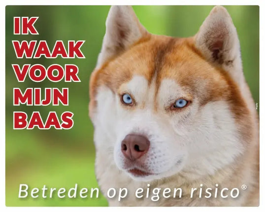 Stickerkoning Husky Waakbord