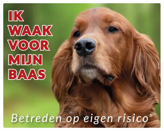 Stickerkoning Ierse Setter Waakbord