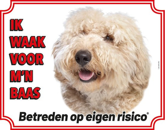 Stickerkoning Labradoodle Blond Waakbord