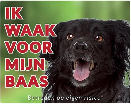 Stickerkoning Markiesje Waakbord - Ik waak voor mijn Baas