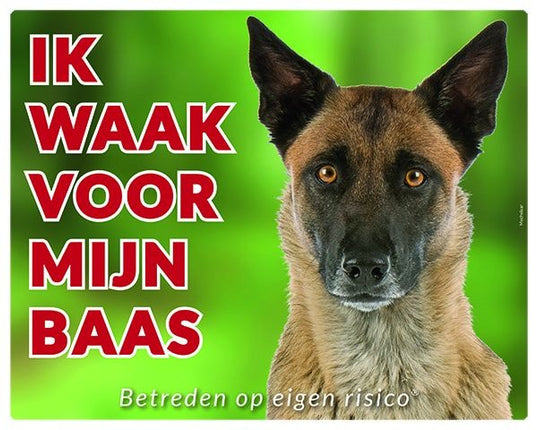 Stickerkoning Mechelaar Waakbord - Ik waak voor mijn baas