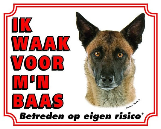 Stickerkoning Mechelaar Waakbord - Ik waak voor mijn baas