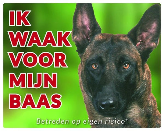 Stickerkoning Mechelaar Waakbord - Ik waak voor mijn baas