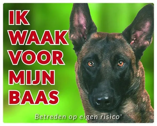 Stickerkoning Mechelaar Waakbord - Ik waak voor mijn baas