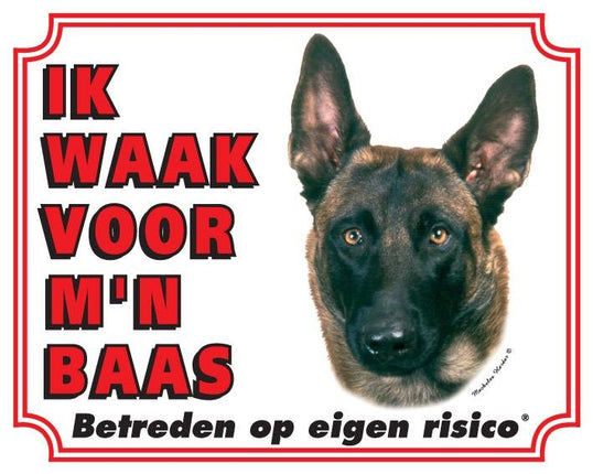 Stickerkoning Mechelaar Waakbord - Ik waak voor mijn baas