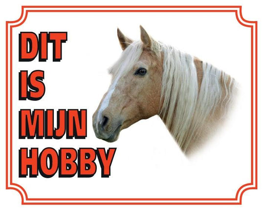 Stickerkoning Paarden Waakbord - Dit is mijn hobby Licht Bruin