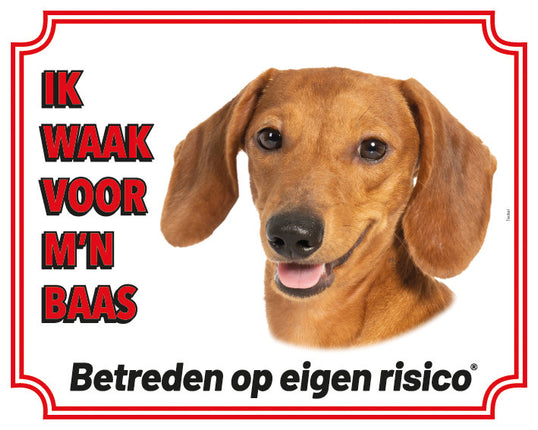 Stickerkoning Teckel Waakbord