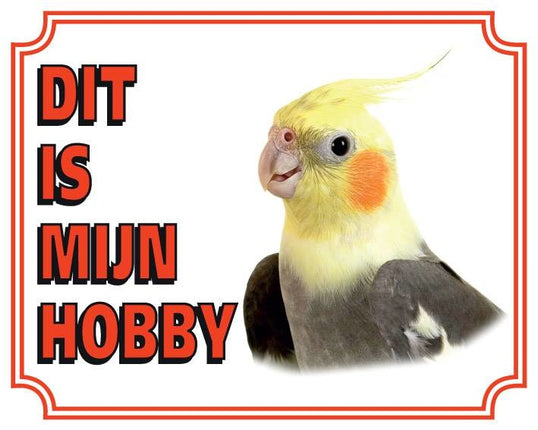 Stickerkoning Valkparkiet Waakbord - Dit is mijn hobby