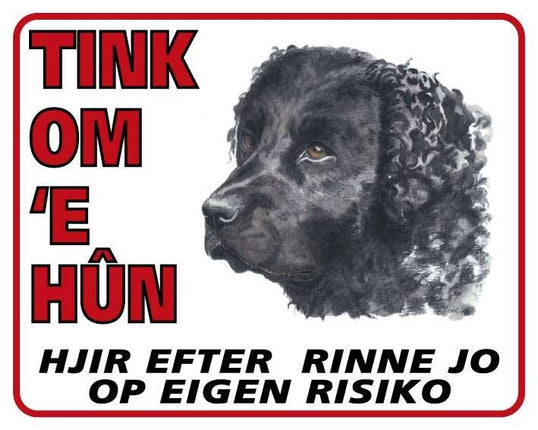 Stickerkoning Wetterhoun Waakbord - Tink om u Hun