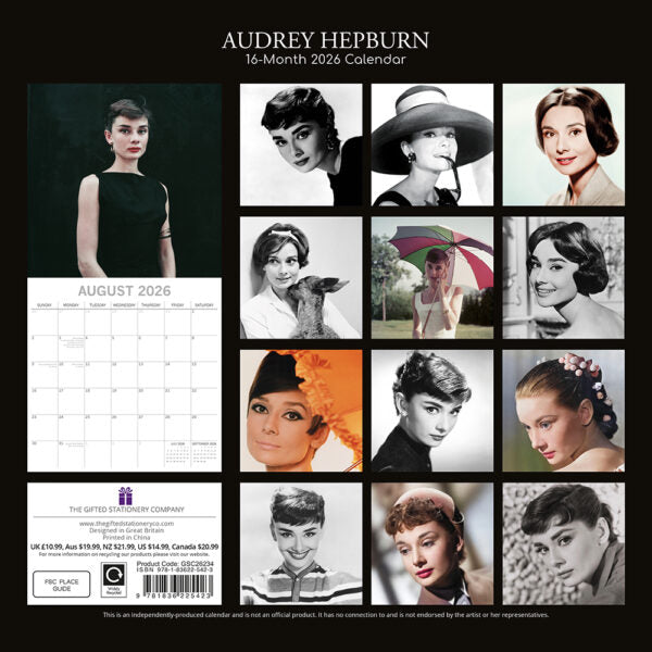 The Gifted Stationary Audrey Hepburn Kalender 2026