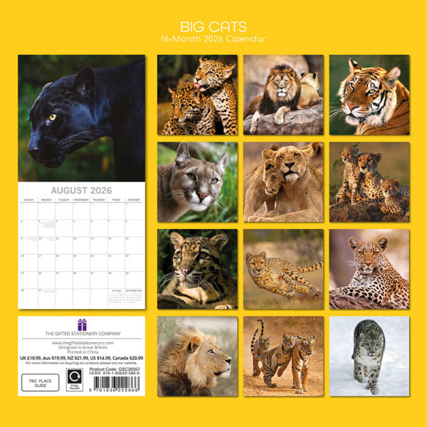 The Gifted Stationary Big Cats Kalender 2026