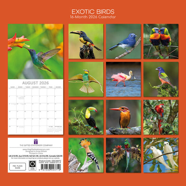 The Gifted Stationary Exotische Vogels Kalender 2026