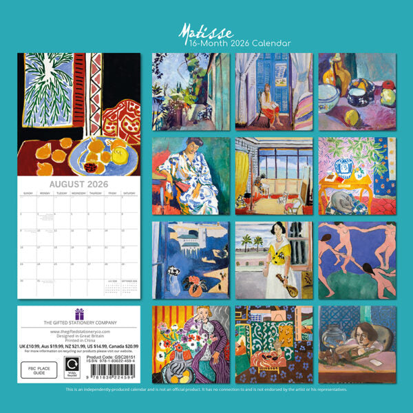 The Gifted Stationary Matisse Kalender 2026