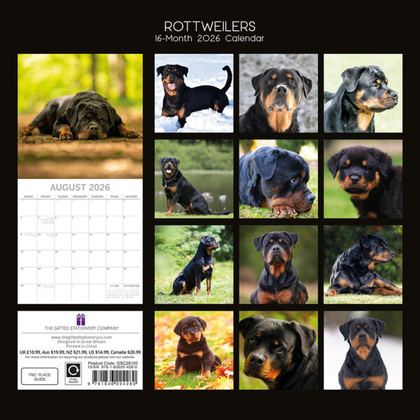 The Gifted Stationary Rottweiler Kalender 2026