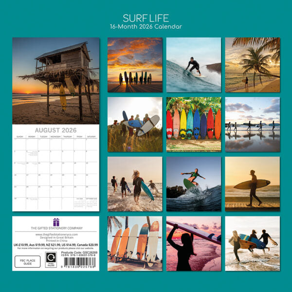 The Gifted Stationary Surf Life Kalender 2026