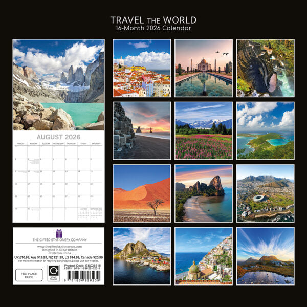 The Gifted Stationary Travel the World Kalender 2026