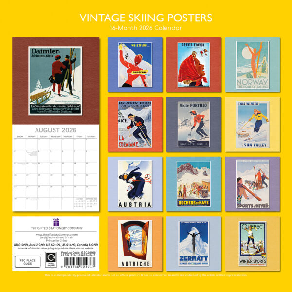 The Gifted Stationary Vintage Skiing Kalender 2026