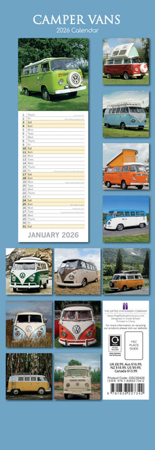 The Gifted Stationary Volkswagen Camper Kalender 2026 Slimline