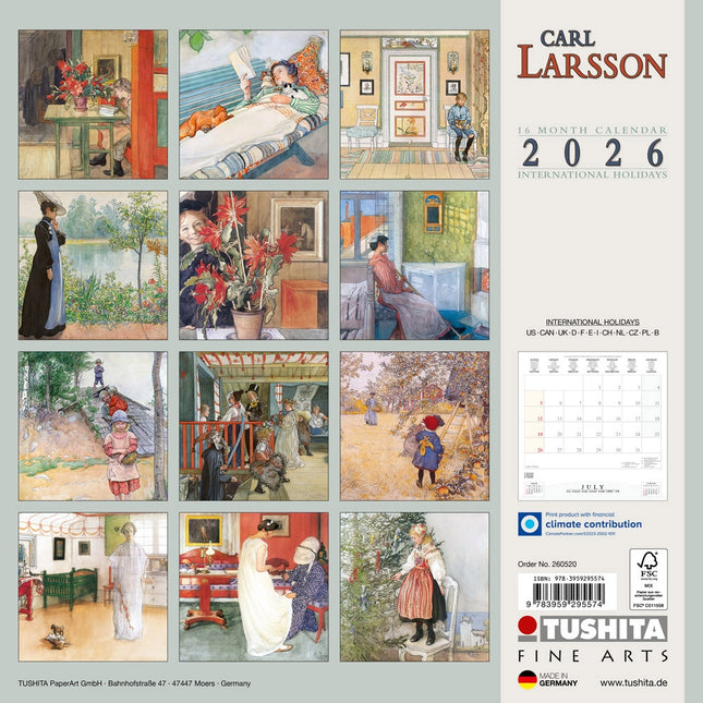 Tushita Carl Larsson Kalender 2026